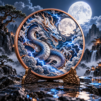 Pièces de monnaie en cuivre pur 999 de 1 oz, série Brontosaurus Dragon, style peint, colorées, en relief 3D, artisanat métallique UV pour collectionneurs