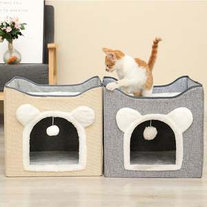 Casa Cúbica Plegable para Gatos de Interior, Moderna y Bonita, para Mascotas Pequeñas - Product Image 1