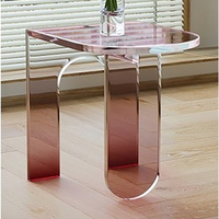 Table de café en acrylique, nouveau design, prix de gros, table d'appoint de style moderne, canapé en forme de c, table d'appoint