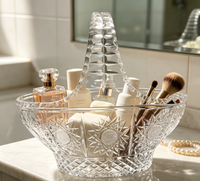 Panier de fruits en cristal taillé à la main avec 24% de PbO, panier cadeau de luxe pour centre de table de mariage, décoration de banquet à domicile