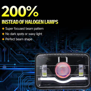 ไฟสปอร์ตไลท์ขับขี่แบบซุปเปอร์ไบรท์ ขนาด 5.75 นิ้ว 45 วัตต์ 4500 ลูเมน 6000K ไฟหน้า LED แบบซีล ไฮ/โล พร้อมไฟเดย์ไลท์รูปดวงตาปีศาจสีแดง ใช้ได้กับรถยนต์ทั่วไป - Product Image 5