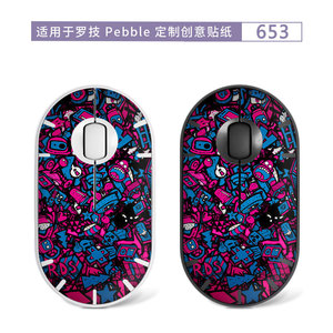Vinilo Adhesivo para Ratón Logitech Pebble 654, Impresión Digital, Diseño Floral Ovalado, Laminado Brillante - Product Image 2