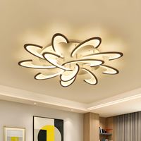 Plafonnier LED encastré moderne et minimaliste, ovale, en forme d'arc, avec base ronde en fer et acrylique, pour salon et chambre à coucher, vente en gros OEM