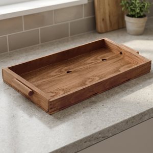 Wholesale Eco Friendly Handmade <b>Large</b> Storage Wooden Serving <b>Tray</b> Kitchen Multipurpose Decorative Tableware Dishwasher Microwave - Product Image 1