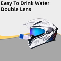 Casco de Motocicleta Integral ABS de Primera Calidad con Función para Beber Agua, Visera Doble Antivaho, Protector de Cabeza, Equipo de Seguridad para Conducir, Fabricantes