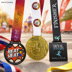 Medal Custom Design Custom Sports Medals Zinc Alloy Award Medal Wholesale Personalized Medals With Ribbon OEM Supplier - Product Image 1