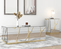 Table console miroir éclairée de luxe, nouvelle, avec des lumières scintillantes, dorée, décorative, LED, pour le couloir, la maison, l'hôtel