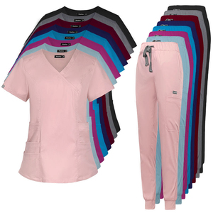 Conjunto <span class=keywords><strong>de</strong></span> Uniformes Médicos Rosa para Mujer, Tela Premium, Cuello en V, Múltiples Bolsillos, Uniforme <span class=keywords><strong>de</strong></span> Enfermería Personalizado para Hospital - Product Image 2
