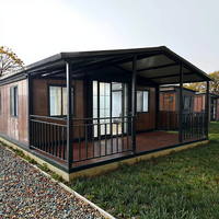 Maison conteneur en acier préfabriquée de luxe de 20 pieds, pliable, mobile, extensible, maison mobile préfabriquée