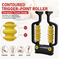 Rouleau de massage musculaire adaptatif pour bras et jambes, avec base à ressort, rouleaux ondulés de contour pour points de pression, pour la récupération des poignets, biceps et mollets, durable