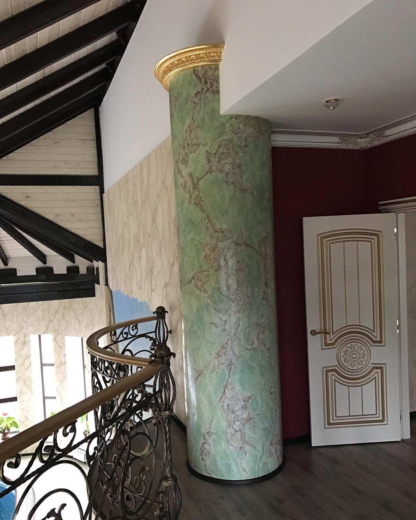 お引き取り専用 グリーンオニキス(オニックス) 天然大理石 円柱型飾り