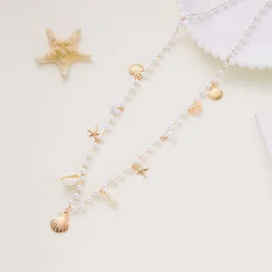 Chaîne <span class=keywords><strong>de</strong></span> <span class=keywords><strong>ventre</strong></span> bohème RINHOO en imitation perle et coquillage pour femme, couleur <span class=keywords><strong>or</strong></span>, étoile <span class=keywords><strong>de</strong></span> mer, conque, chaînes <span class=keywords><strong>de</strong></span> taille pour bikini, bijoux <span class=keywords><strong>de</strong></span> corps d'été pour la plage - Product Image 6