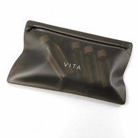 Sacs à fermeture éclair noirs givrés imperméables, emballage écologique pour vêtements, pochette en plastique refermable, impression sérigraphique