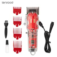Lenrood Tondeuses LRJ-100B Transparent Professionnel Sans Fil Hommes Machine De Coupe De Cheveux Tondeuse À Cheveux Avec ÉCRAN LCD