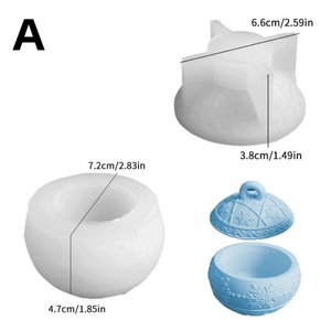 Christmas Relief Berry <b>Candle</b> Cup Silicone <b>Mold</b> DIY Plaster Snowflake Ornament Epoxy <b>Mold</b> - Product Image 5
