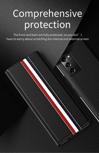 Étui de téléphone portable en cuir artificiel de haute qualité, antichoc, <span class=keywords><strong>avec</strong></span> <span class=keywords><strong>porte</strong></span>-cartes, protection d'écran pour Z Fold 2/3/4/5/6/7 - Product Image 4