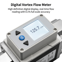 Flowmeter Vortex RS485 dan Modbus untuk Perlindungan Lingkungan Bertekanan Rendah, Flowmeter Tampilan Digital AFD4