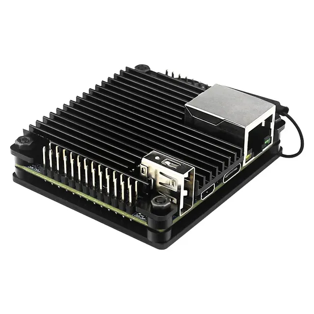 For Orange Zero/Orange Pi Zero 2 Aluminum Alloy Shell Black Passive Cooling Case with Thermal Pad Heat Dissipation Case....