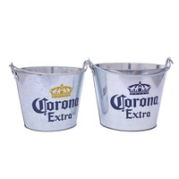 Seau à glace de bière en métal avec impression personnalisée, bas prix, OEM, 4 unités