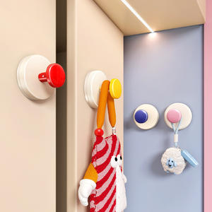 Crochet à ventouse moderne rond en PP, organisateur mural pour porte et armoire, pour le rangement de courrier et de clés - Product Image 1