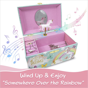 Custom Musical Jewelry <b>Box</b> with Mirror double Layer Design for Luxury Ring <b>Earring</b> Necklace Gift Packaging and gift store - Product Image 2