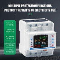 Tuya Smart WiFi 100A disjoncteur LED compteur multifonction retard de surintensité Protection contre les surcharges triphasé 4 fils PC AC
