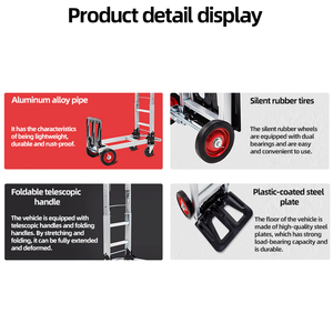 Tùy chỉnh xách tay gấp nhôm xe đẩy tay OEM hai bánh nền tảng giỏ hàng cho công cụ làm vườn Giao thông vận tải - Product Image 3