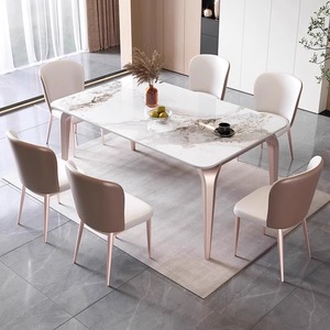 Stile <span class=keywords><strong>moderno</strong></span> di lusso in marmo rettangolo tavolo da pranzo sedia Set 4 6 posti ristorante <span class=keywords><strong>soggiorno</strong></span> mobili da <span class=keywords><strong>cucina</strong></span> ultimi disegni - Product Image 6