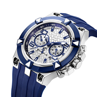 Montre de sport de luxe pour homme, de qualité supérieure, avec logo personnalisé, bracelet en silicone, cadran à aiguilles, boîtier en acier inoxydable, étanche 10 bars