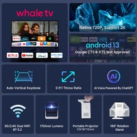 Hotack X1AA portátil Mini Video Proyector 170 Ansi Lumens Home Theater Android 13 Ballena TV Juego Proyector
