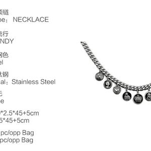 Collar choker grueso personalizado de fabricante, estilo cubano, con colgante de moneda tallada vintage para mujer, joyería - Product Image 4