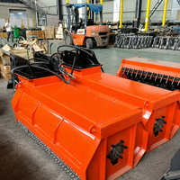Peralatan Pertanian Kubota, Aksesoris Flail untuk Mini Excavator, Mesin Pemotong Rumput / Mesin Pemotong Rumput Flail untuk Excavator 3-6 Ton, Tersedia 1 Set Mesin 2 Tak 4 Cm