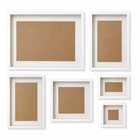 Bingkai Foto 3D Grosir, Kedalaman 1.5cm, Bingkai Shadow Box Berongga Putih, Dekorasi Dinding Modern untuk Dinding Galeri