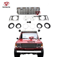 Calandre avant chromée modifiée TEYOUTE avec cadre de feux de coin pour Land Cruiser LC62 FJ62 1988-1991 – Amélioration