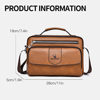 Sac bandoulière homme 2026 imperméable grande capacité pour voyage d'affaires en cuir PU avec poignée, sac messager à bandoulière simple