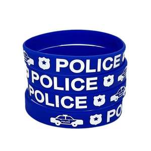 Pulsera de Silicona con Diseño de Coche de Dibujos Animados, Estilo Europeo y Americano, Popular para Fiestas, Amor, Policía - Product Image 6