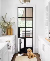 Puerta de Arco de Hierro con Marco de Acero y Vidrio Negro Curvo Interno Personalizado Estándar de Australia en Venta