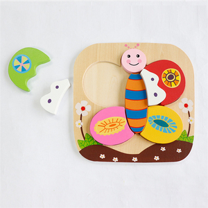 Puzzle per bambini <span class=keywords><strong>in</strong></span> legno animali Cartoon farfalla giocattoli Puzzle per bambini giochi di apprendimento Puzzle 3D <span class=keywords><strong>gioco</strong></span> da tavolo - Product Image 3