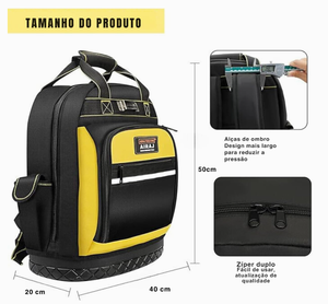 Airaj Durable <strong>Backpack</strong> Heavy Duty <strong>Backpack</strong> Tool <strong>Backpack</strong> Bag Electricians Plumbers Construction Worker Belt Tool Sets Bags Kits - Product Image 6