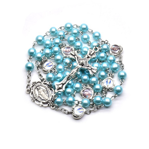 Collier <span class=keywords><strong>de</strong></span> prière en perles <span class=keywords><strong>de</strong></span> 6 mm en forme <span class=keywords><strong>de</strong></span> mini-cœur, Vierge <span class=keywords><strong>Marie</strong></span>, pour la prière religieuse catholique chrétienne - Product Image 2