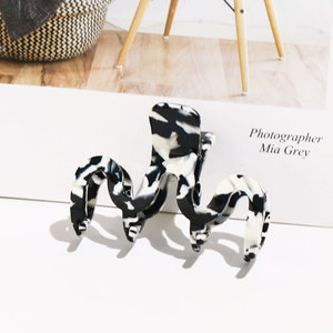 คลิปหนีบกระดาษเซลลูโลสอะซิเตท,คลิปหนีบผมทรงกรงเล็บโลหะอินเทรนด์สำหรับผู้หญิงผมผอมแฟชั่น<span class=keywords><strong>2022</strong></span> - Product Image 4