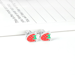 Pendientes de acero inoxidable con diseño de frutas, fresa, cactus, arcoíris y flores para mujer, joyería de moda de verano. - Product Image 4