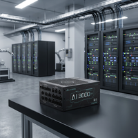 PSU AI-3000W Terbaru Berdaya Tinggi Silicon Carbide SiC 12V-2x6 600W 3x 50 Seri GPU Full Modular untuk Pelatihan AI, Server HPC & Desktop