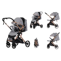 Poussette d'été portable ultra-légère pour enfants, parapluie pliable avec grande roue arrière pouvant s'asseoir ou s'allonger