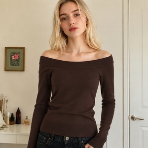 Suéter de Punto Vintage para Mujer, Color Sólido, Cuello Redondo, Manga Larga, Informal, Suave y Cálido para Otoño e Invierno - Product Image 3