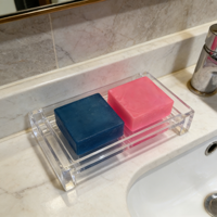 Savon de couleur personnalisé, savon artisanal à la glycérine biologique, vente en gros, savon de douche carré semi-transparent