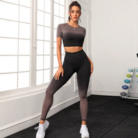 Pantalon de yoga respirant taille haute à séchage rapide avec fonction de changement de couleur ensemble de vêtements de sport d'entraînement de levage des fesses