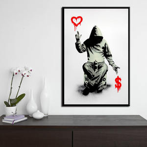 Graffiti Art moderne Street <span class=keywords><strong>Banksy</strong></span> peinture Animal affiche et imprimés Art mural image affiche Vintage décorative décoration de la maison Quadro - Product Image 3