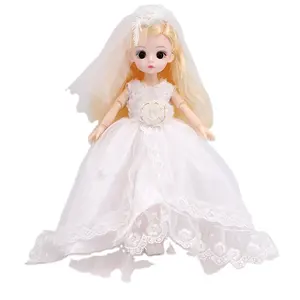 2021 लोकप्रिय 30cm फैशन गुड़िया के साथ सेट मिनी Jointed खिलौना गुड़िया जूते शादी की पोशाक गुड़िया