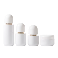 Ensemble d'emballages cosmétiques de soins de la peau en verre en stock flacon à pompe blanc de luxe pour lotion pour le visage sérum 50ml 30ml 120ml 30g 50g pot de crème